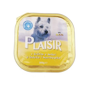 Set Hrana umeda pentru caini Plaisir, Pate Curcan, 18x300g