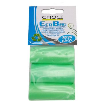 Set pungi pentru excremente, ecologice, Croci, 3x20 bucati, c9020703