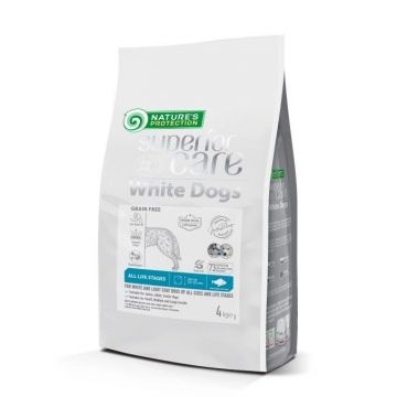 Superior Care Dry Grain Free With White Fish For Dogs of All Sizes and Life Stages With White Coat, 10 kg
