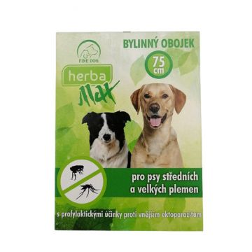 Zgarda antiparazitara, Fine dog, HerbaMax, pentru caini, 75 cm