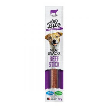 BRIT Let's Bite Meat Snacks Beef Stick, Vită, recompense monoproteice fără cereale câini, baton de carne, 12g