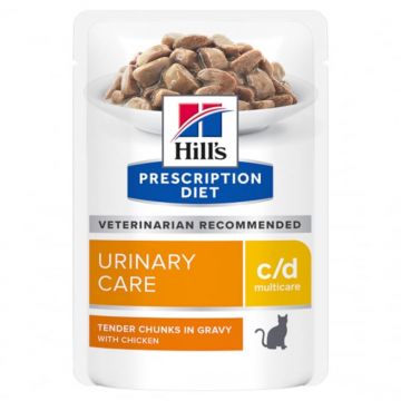 Hill s PD Feline c d Chicken, urinary care, hrana umeda pentru pisici, 85 g