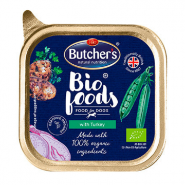Hrana umeda pentru caini Butcher s Bio Foods, Curcan, 150g