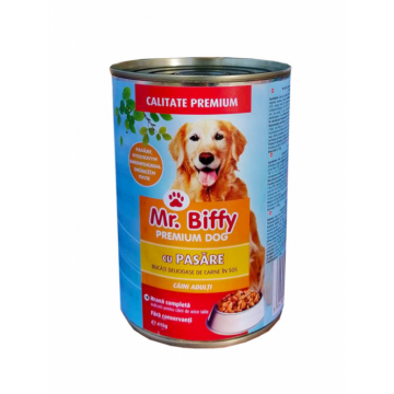 Hrana umeda pentru caini Mr. Biffy, Pui, 20 x 415g