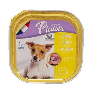 Hrana umeda pentru caini Plaisir, Curcan, 18 x 300g