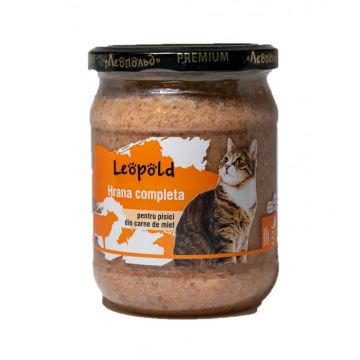 Hrana umeda pentru pisici Leopold, Miel, 6 x 460g