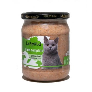 Hrana umeda pentru pisici Leopold, Vita, 6 x 460g