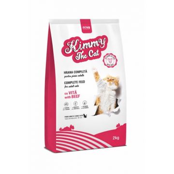 Hrana uscata pentru pisici, Kimmy, cu vita, 2 kg