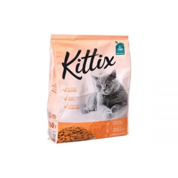 Kittix, Hrana uscata pentru pisici, carne si legume, 350g