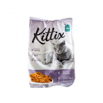 Kittix, Hrana uscata pentru pisici, gaina, 350g