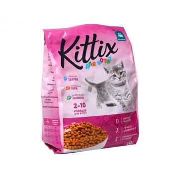 Kittix, Hrana uscata pentru pisoi, pui, 350g