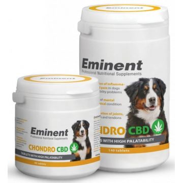 Supliment nutritiv pentru caini Eminent Chondro CBD, 140 de tablete