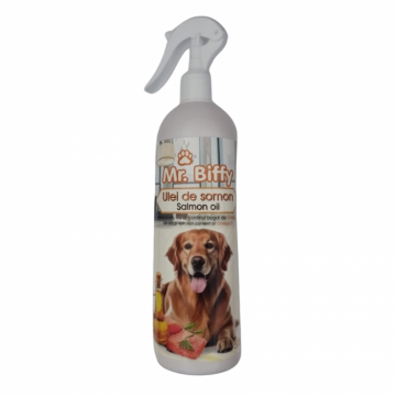 Ulei de somon pentru caini si pisici Mr. Biffy, 500 ml