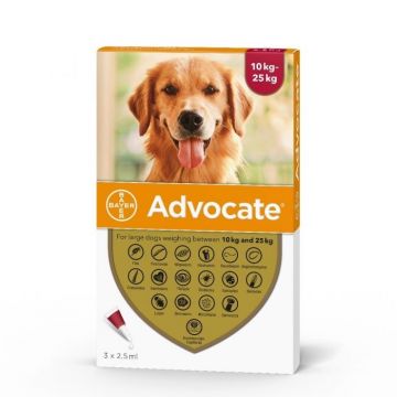 Advocate Caine 10-25 kg, 3 pipete