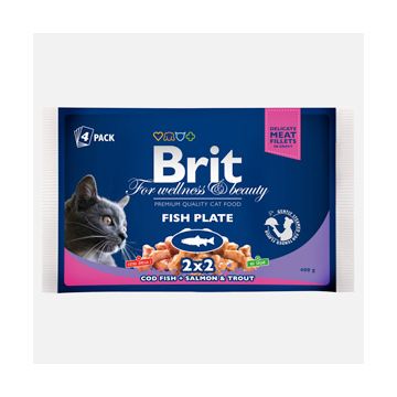 Brit Premium Cat multipack felii de peste 4 x 100 gr
