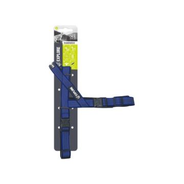 Ham ajustabil, albastru, cu catarama, piept 2 cm x 38 - 45 cm, gat 2 cm x 32 - 38 cm