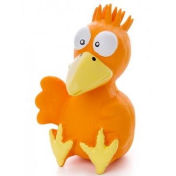 Jucarie Pasare Latex Orange 13 Cm