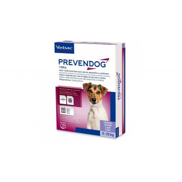 Zgarda antiparazitara pentru caini Prevendog (0-25 kg), 60 cm x 2 bucati
