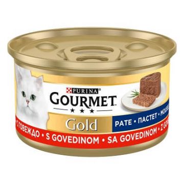 Purina Gourmet Gold Mousse, vita, hrana umeda pentru pisici, 85 g