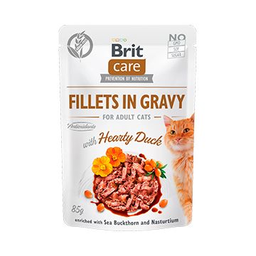 Brit Care Cat Fillets in Gravy With Hearty Duck 85 g