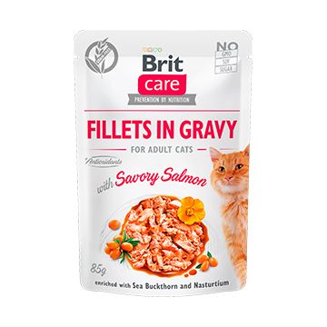 Brit Care Cat Fillets in Gravy With Savory Salmon 85 g