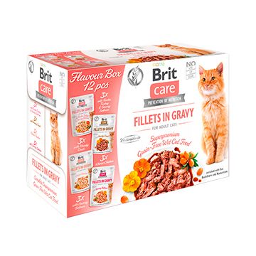 Brit Care Cat Flavour Box Fillet in Gravy (12 x 85 g)