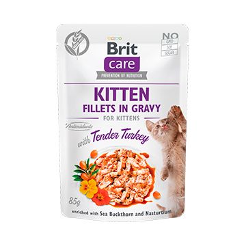 Brit Care Cat Kitten Fillets in Gravy With Tender Turkey 85 g