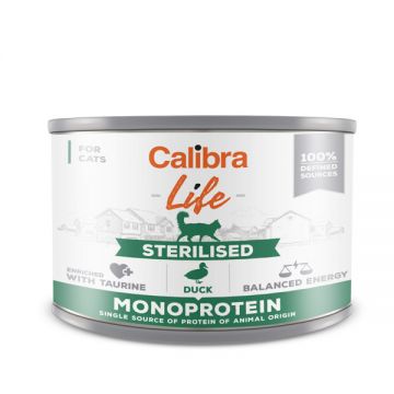 Calibra Cat Life can Sterilised Duck 200 g