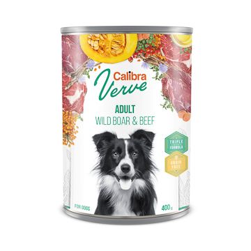 Calibra Dog Verve GF Adult Wild Boar and Beef 400 g conserva