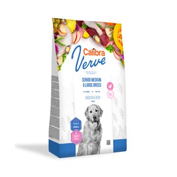 Calibra Dog Verve GF Senior M and L Chicken and Duck 12 kg