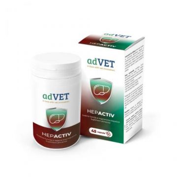 Supliment hepatic pentru caini HepActiv, 45 capsule
