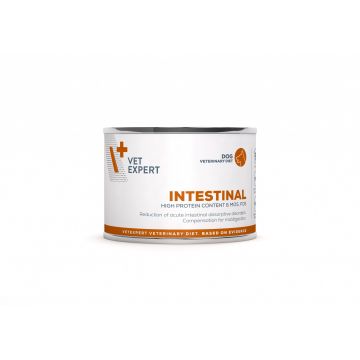 Hrana dietetica pentru caini cu afectiuni digestive Vet Expert Intestinal Dog, conserva, 200g
