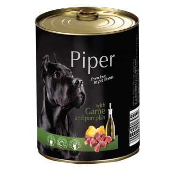 Hrana umeda Piper Adult, Vanat si Dovleac, Pachet 6 X 400 g