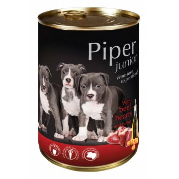 Hrana umeda Piper Junior, Inima de Vita si Morcovi, Pachet 5 X 400 g