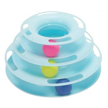 Jucarie Pisica, Turn cu Mingi, 25x13 Cm