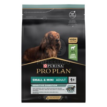 Purina Pro Plan Sensitive Digestion, miel, hrana uscata pentru caini adulti de talie mica si mini, 3 kg