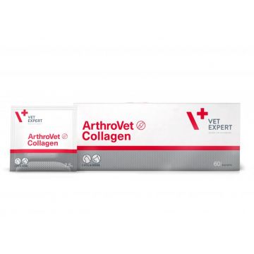 Supliment pentru caini si pisici cu afectiuni articulare Vet Expert Arthrovet Collagen II, 2.5 g x 60