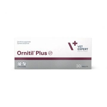 Supliment pentru caini si pisici cu afectiuni hepatice Vet Expert Ornitil Plus, 30 tablete