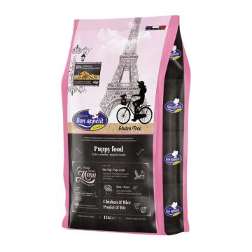 Bon Appetit Puppy - Pui si Orez - 12kg - Hrana completa super-premium, hipoalergenica, fara gluten