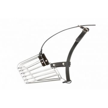 Botnita de metal, cromata, rezistenta, captusita cu neopren, circumferinta 34 cm x lungime 10 cm x inaltime 12.5 cm