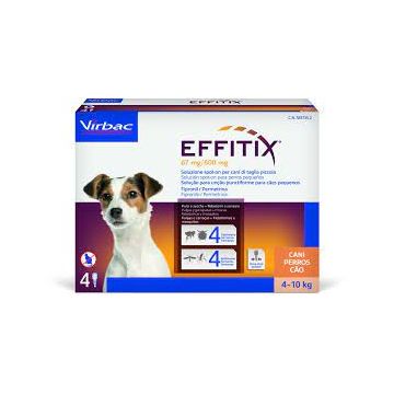 Antiparazitar extern pentru caini talie mica Effitix (4-10 kg), 4 pipete