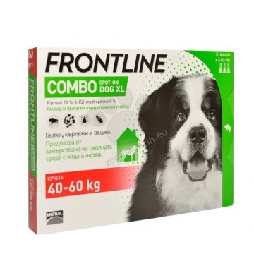 Antiparazitar caini Frontline Combo XL (40-60 kg), 3 pipete