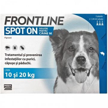 Antiparazitar caini Frontline Spot On M (10-20 kg), 3 pipete
