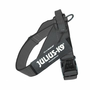 Ham ajustabil, negru, cu elemente reflectorizante, circumferința piept 82-115 cm, pentru câini cu greutate de 40-70 kg