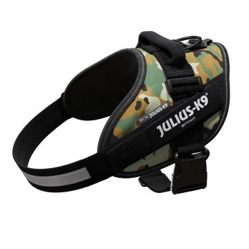 Ham JK9 IDC Power M, camuflaj, respirabil, elemente reflectorizante, circumferința piept 58-76 cm, pentru câini cu greutate de 14-25 kg