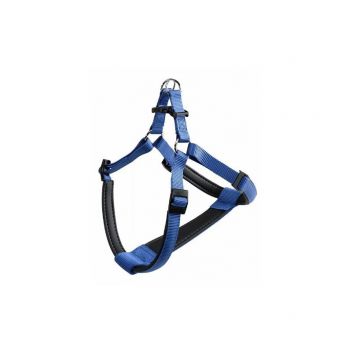 Ham ajustabil din nylon, albastru, captusit, circumferinta piept 54-84 cm x latime 2 cm