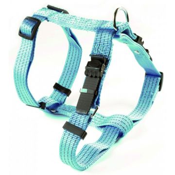 Ham ajustabil din nylon, albastru, captusit, 50-70 cm x 2 cm