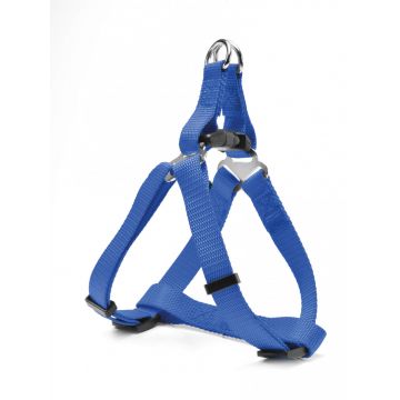 Ham ajustabil din nylon, albastru, confortabil, circumferinta 53-81 cm