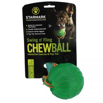 Minge distribuitoare cu snur Chew Ball Starmark - Marimea M-L