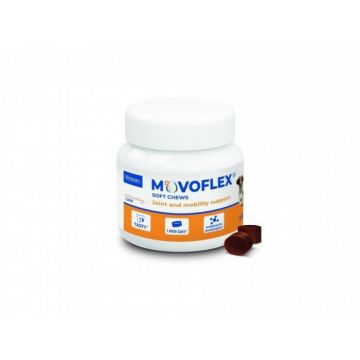 Movoflex Soft Chews M, pentru caini cu greutatea intre 15 si 35 kg, 30 tablete